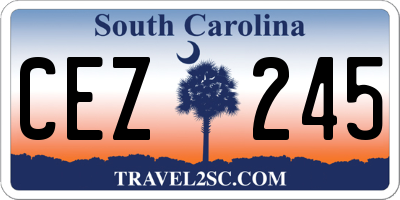SC license plate CEZ245