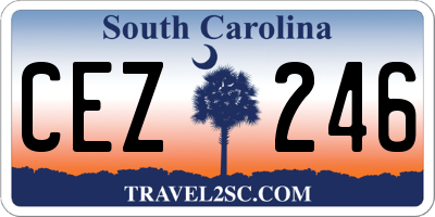 SC license plate CEZ246