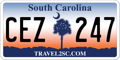 SC license plate CEZ247