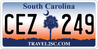 SC license plate CEZ249