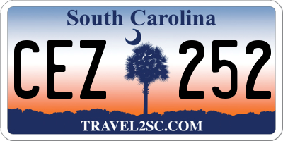 SC license plate CEZ252
