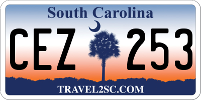 SC license plate CEZ253