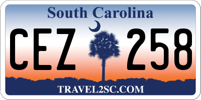 SC license plate CEZ258