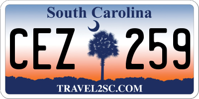 SC license plate CEZ259