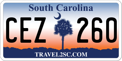 SC license plate CEZ260