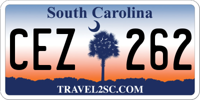 SC license plate CEZ262
