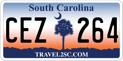 SC license plate CEZ264