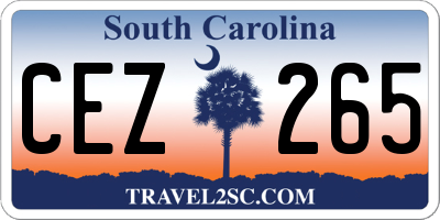 SC license plate CEZ265