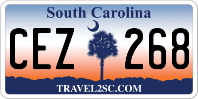 SC license plate CEZ268