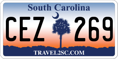 SC license plate CEZ269