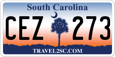 SC license plate CEZ273