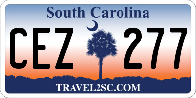 SC license plate CEZ277