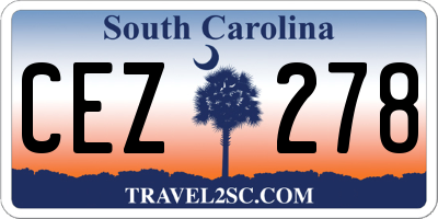 SC license plate CEZ278