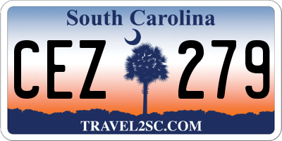 SC license plate CEZ279