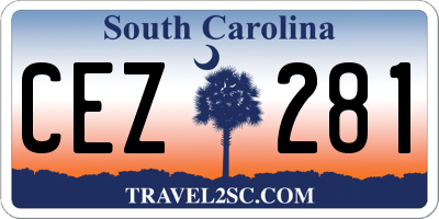 SC license plate CEZ281