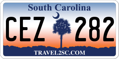 SC license plate CEZ282