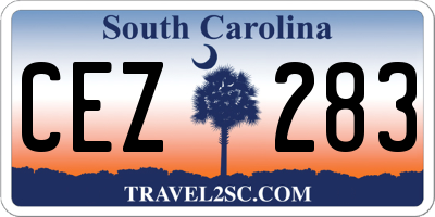 SC license plate CEZ283