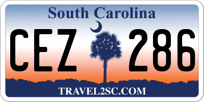 SC license plate CEZ286