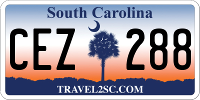 SC license plate CEZ288