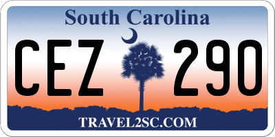 SC license plate CEZ290