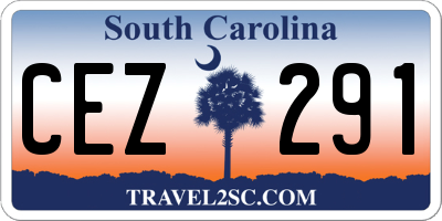 SC license plate CEZ291