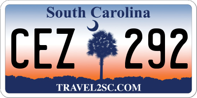 SC license plate CEZ292