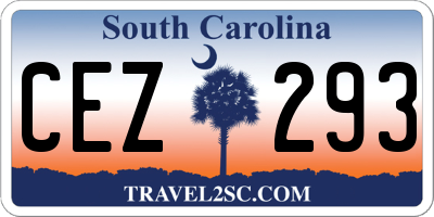 SC license plate CEZ293