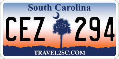 SC license plate CEZ294