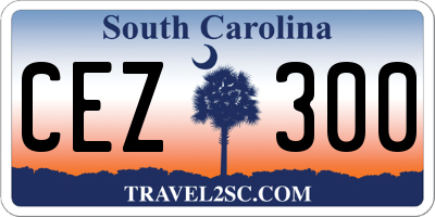 SC license plate CEZ300