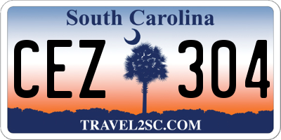 SC license plate CEZ304