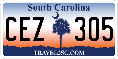 SC license plate CEZ305