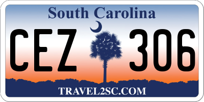 SC license plate CEZ306