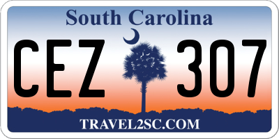SC license plate CEZ307