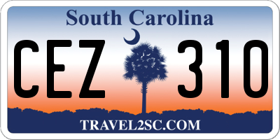 SC license plate CEZ310