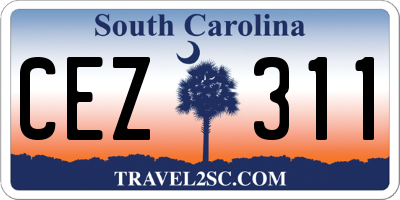SC license plate CEZ311