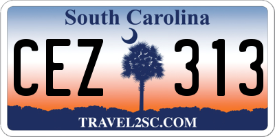 SC license plate CEZ313
