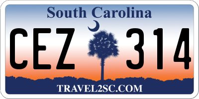 SC license plate CEZ314