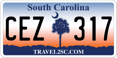 SC license plate CEZ317