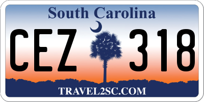 SC license plate CEZ318