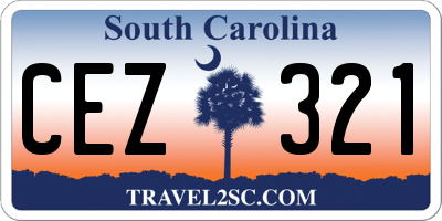 SC license plate CEZ321