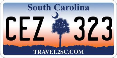 SC license plate CEZ323
