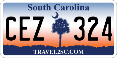 SC license plate CEZ324