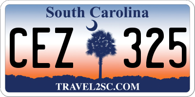 SC license plate CEZ325