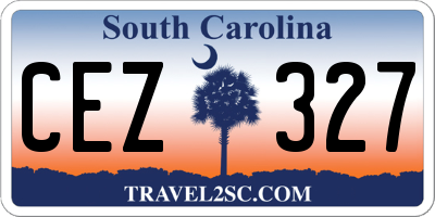 SC license plate CEZ327