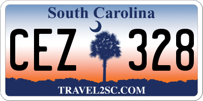 SC license plate CEZ328