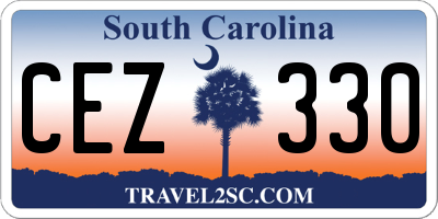 SC license plate CEZ330