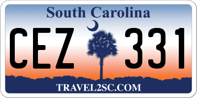 SC license plate CEZ331