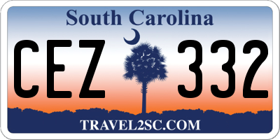 SC license plate CEZ332