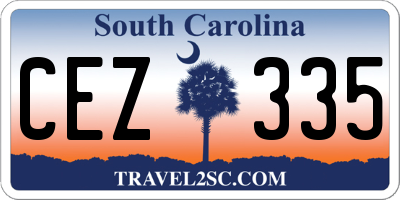 SC license plate CEZ335