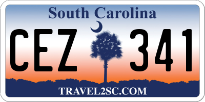 SC license plate CEZ341